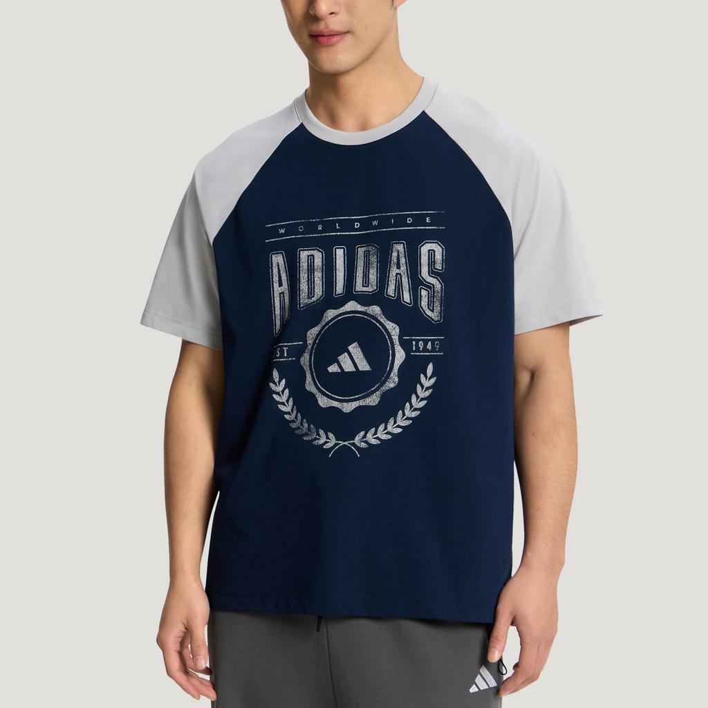 Adidas Color Block Pullover T-Shirt Unisex Tops KX0519