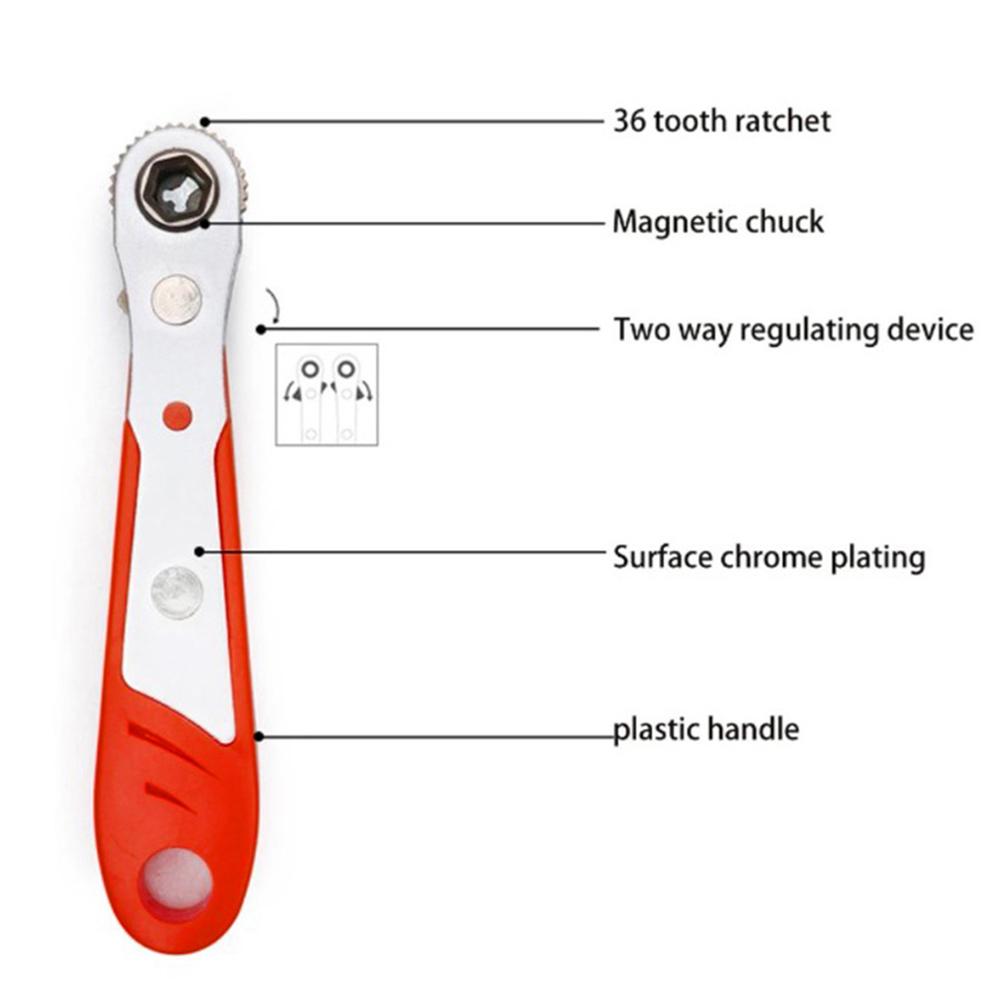 Screwdriver Wrench Set Socket Spanner Torx Two-way 1/4 Inch
