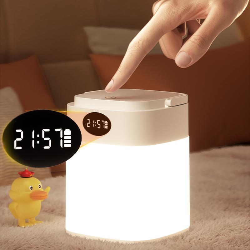 USB Chargeable Eye-Caring Remote Control Dimmable LED Bedside Table Lamp with ABS & Plastic Construction
