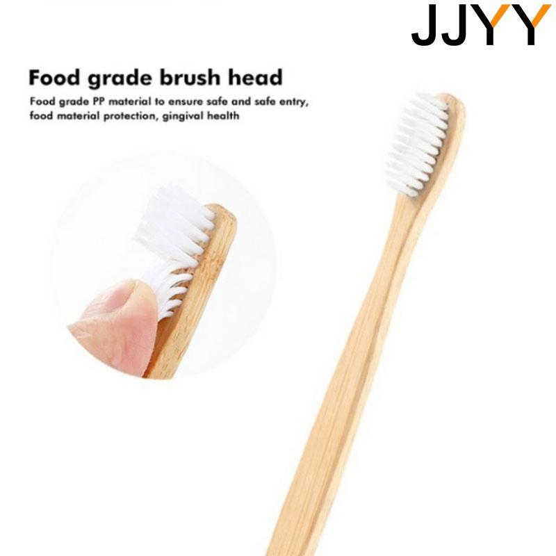 Bamboo Toothbrush Soft Bristle Antibacterial Oral Care Eco Friendly Wooden Toothbrush for Adults Colorful Design