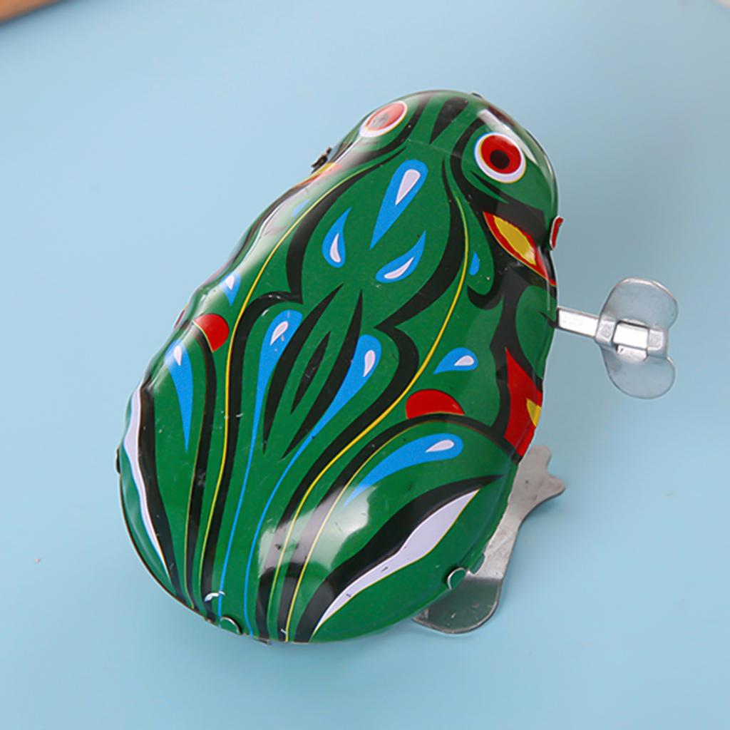 Kinder klassisches Uhrwerk-Spielzeug zum Aufziehen, springender Frosch, für Kinder und Jungen, pädagogisch