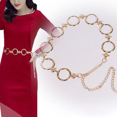 Dámsky Dievčenský Kovový Zlatý Pás na Pás Svadobný Svadobná Párty