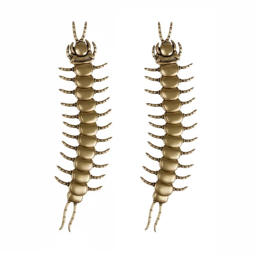 1/2pcs Punk Style Centipede Button Cover Metal Button Clip-On Centipede Button Clip for Shirt Decor