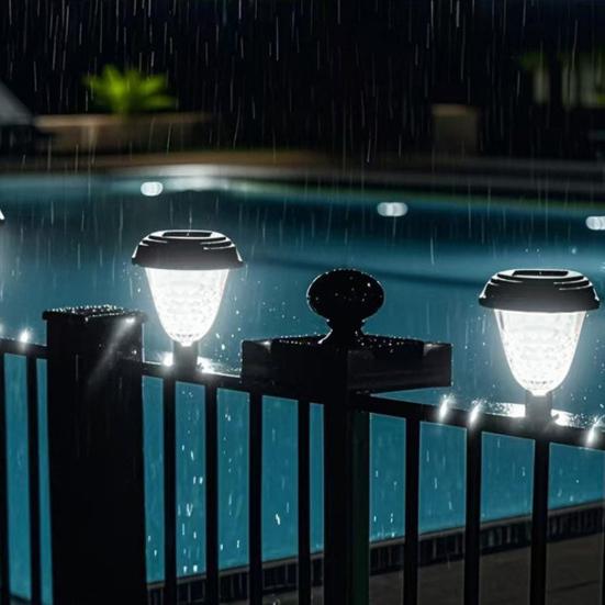 Solar Pool Light Automatic ON/OFF Easy to Install Multipurpose LED Energy Saving Waterproof Deck Fence Light