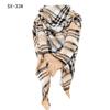 Sciarpa a scialle triangolare a quadri in finto cachemire stile europeo americano - Scaldacollo alla moda versatile per primavera, autunno, inverno