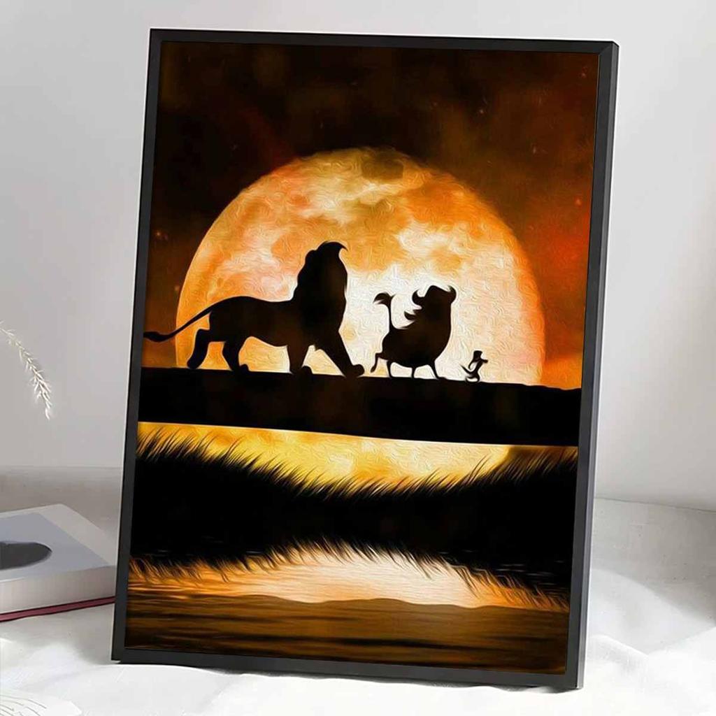 Full Round Diamond Painting The Lion King Art Rhinestone Picture Mosaic DIY 5D Cross Stitch Embroidery Home Decoration