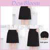 Polyester Stretch Business Midi Skirt With Piping For Office And Formal Wear