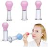 Facial Massage Cups Rubber Vacuum Cupping Skin Lifting Anti Cellulite Massager for Face Pvc Body Cups Skin Scraping Massage Jar