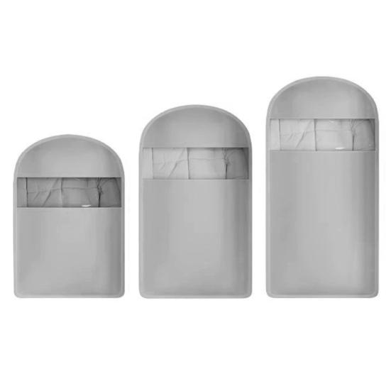 1/3Pcs Hanging Garment Bags with Self Compression Zipper Large Capacity Dustproof Space Saving