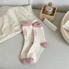 Bubble Mouth Line Doll Lolita Socks Women Vintage Polka Dot Slim Leg Socks Pure Cotton Mid-Leg Socks