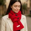 Solid Color Wool Knitted Scarf Thickened Women Winter Neckerchief  Apparel Accessories