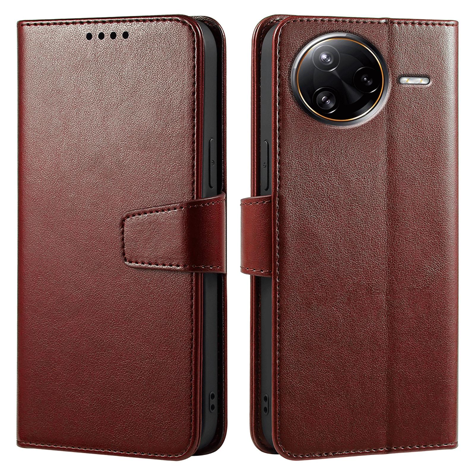 

Для Xiaomi Poco F7 Ultra 5G/Redmi K80 Pro 5G Чохол Підставка Тримач для карток Гаманець Шкіряний Чохол для телефону Brown