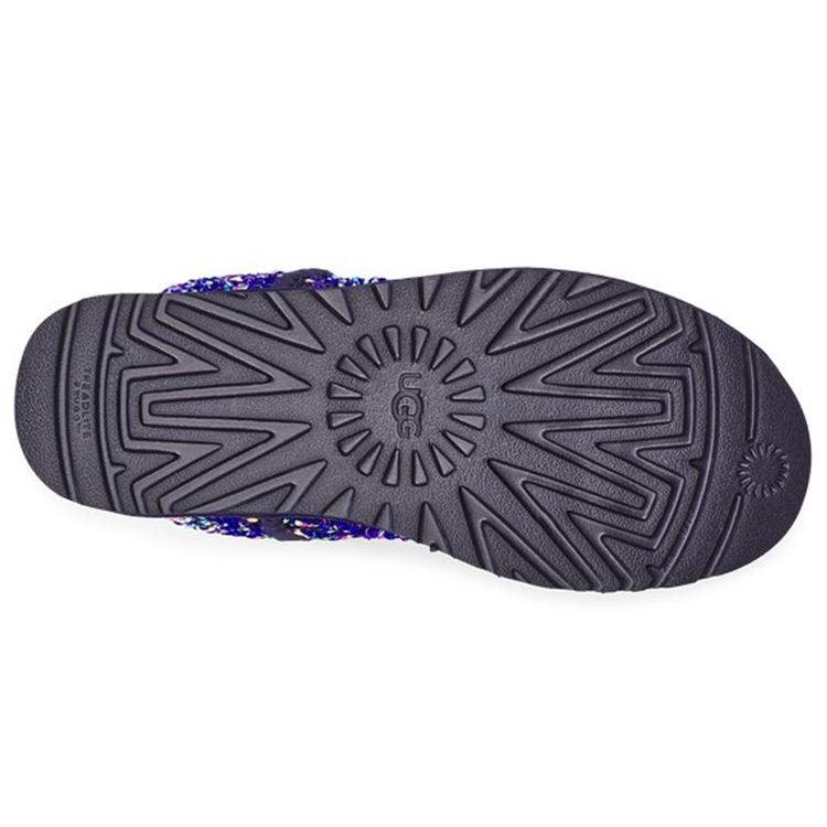 UGG Classic Short Stellar Sequin Snow Boots Black/Blue/Purple Women's 1112514-MDL