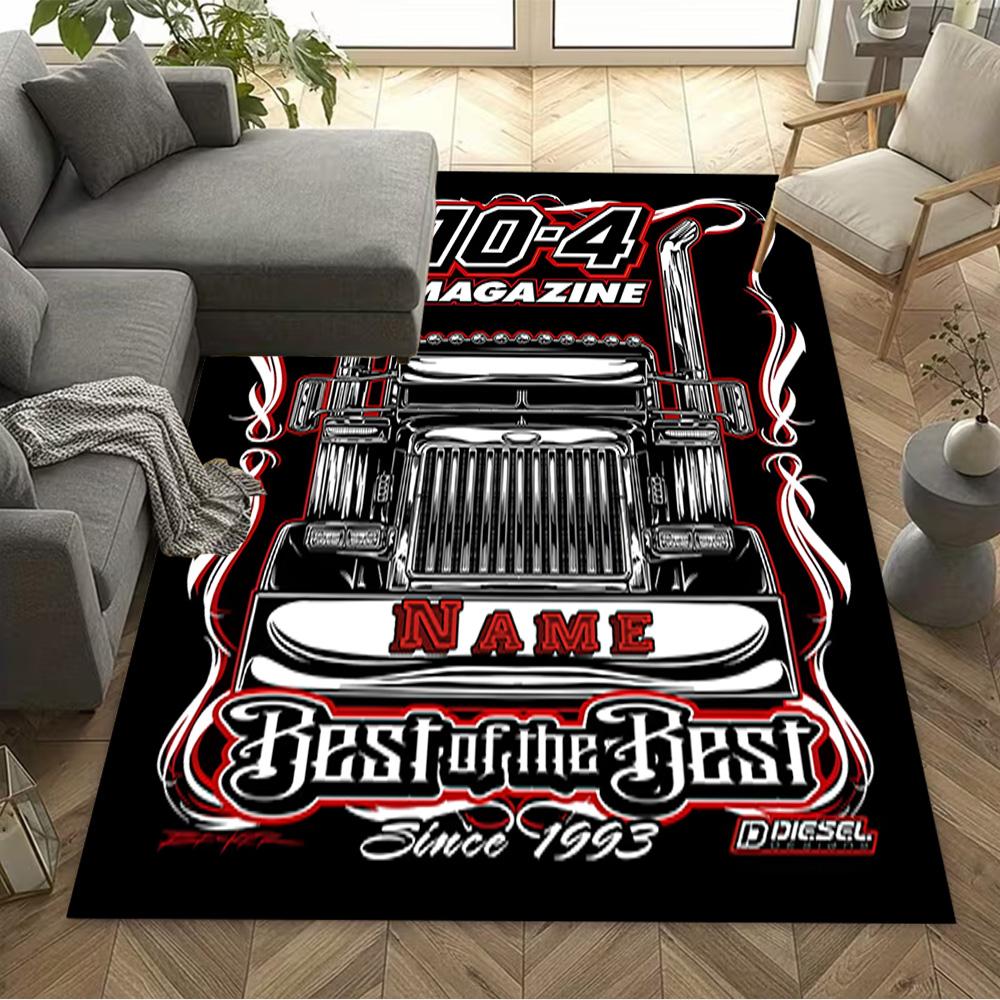 Truck Culture Classics Since 1993 Customize Your Name Area Rug Perfect for Game Room Entryway Dormitory Kitchen Antislip Carpet Anime Office Decor
