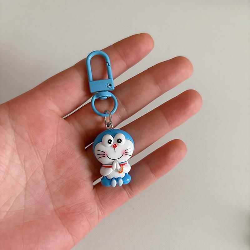 Kreslený Anime Doraemon Klíčenka Roztomilá Panenka Cosplay Kroužek na Klíče od Auta Batoh Kawaii Ozdoby Šperky Hračka Dětské Dárky k Narozeninám
