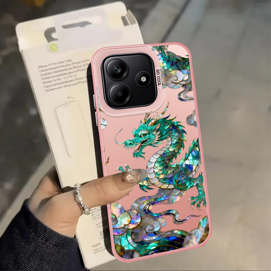 Creative Tiger Dragon Back Phone Cover Case for Xiaomi Redmi 9T Note 9 10 A5 12C A1 A2 Plus K60 9C 13C 10C 14C