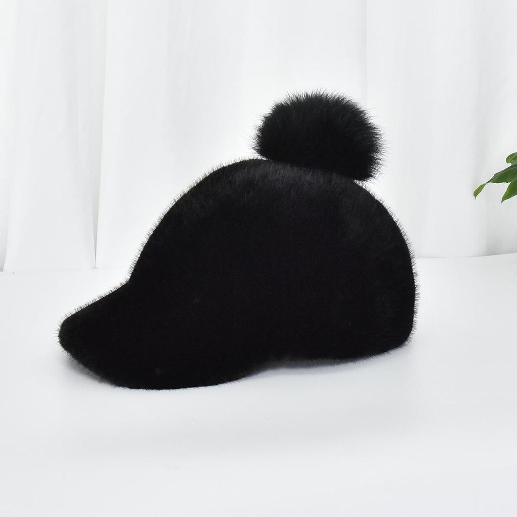 Imitation mink environmentally friendly duck tongue hat with adjustable female winter fur ball hat