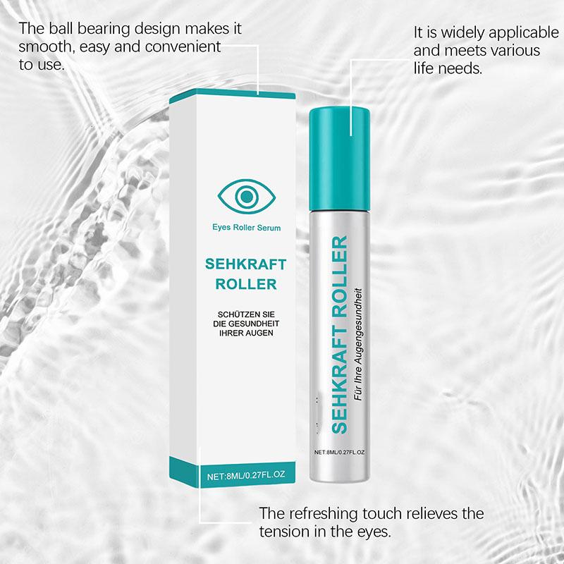 Refreshing Eye Roller For Hydration & Firming, Soothing Gel With Hyaluronic Acid & Mint Extract, Portable Massage Stick For Dark Circles & Puffiness