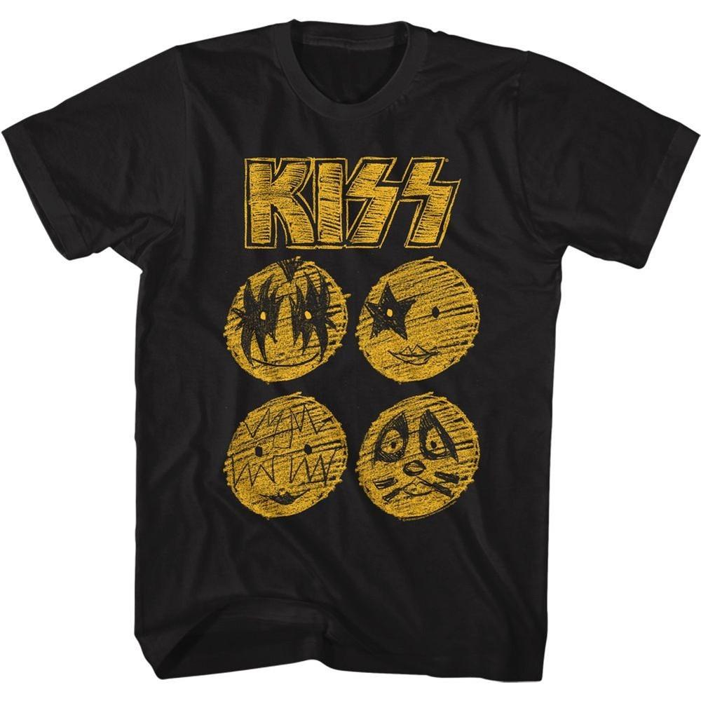 Kiss Band Sketch Black Rock and Roll Music Band Shirt
