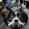 Adorable Puppy Round Area Rug,Carpet Rug for Living Room Bedroom Sofa Playroom Decor,Non-slip Floor Mat