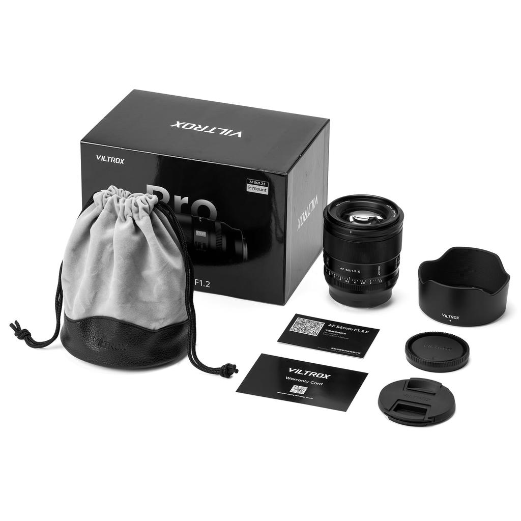 VILTROX AF 56mm PRO E Veľkootvorový pevný objektív pre Sony HyperVCM Focus Kompatibilný s Sony stredným vymeniteľným objektívom F1.2 Objektív, f/1.2, APS-C