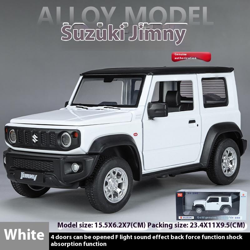 1/24 Scale Suzuki Jimny Alloy Off Road Diecast Model Hight Simulation Sond Light Pull Back Toy Decorative Trendy Ornaments Gifts