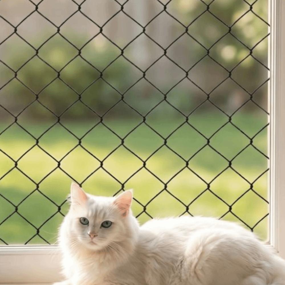Plastic Pet Balcony Protective Net Durable Pet Anti-Fall Mesh Cat Safety Net Doorway