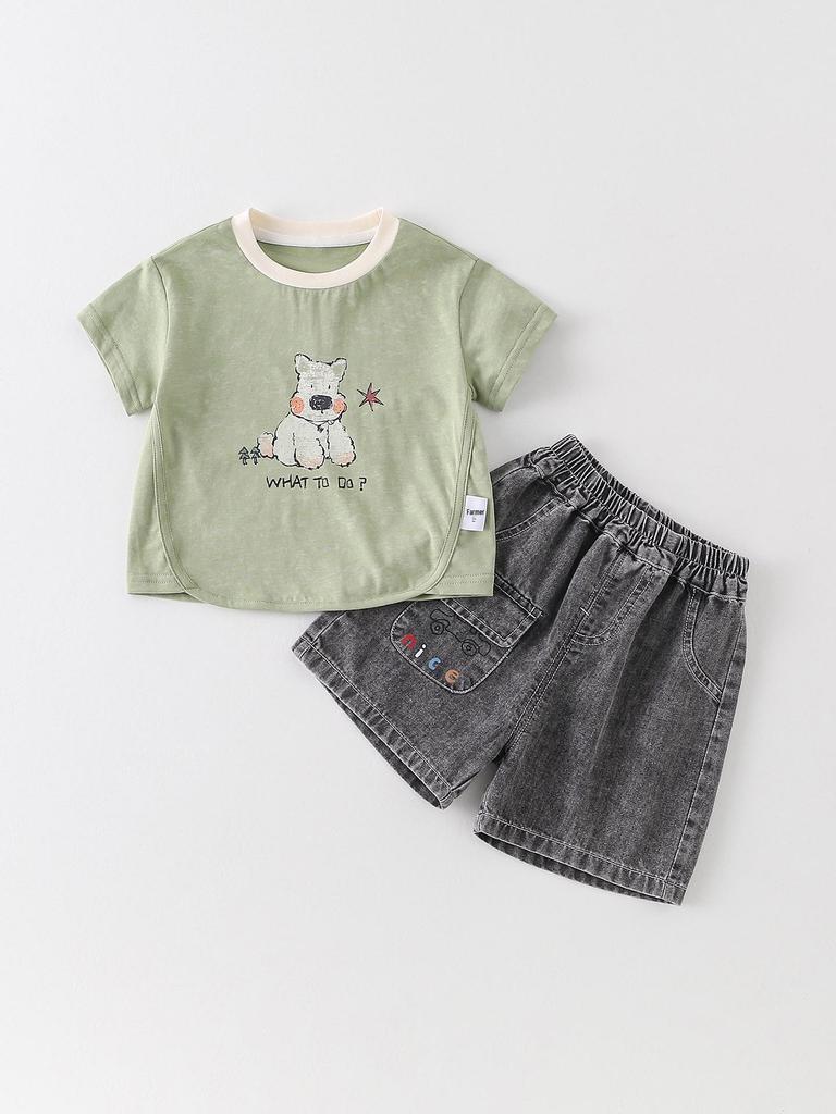 Sommer Cartoon T-Shirt für Jungen - Super Süßes Kurzarm Oberteil aus reiner Baumwolle