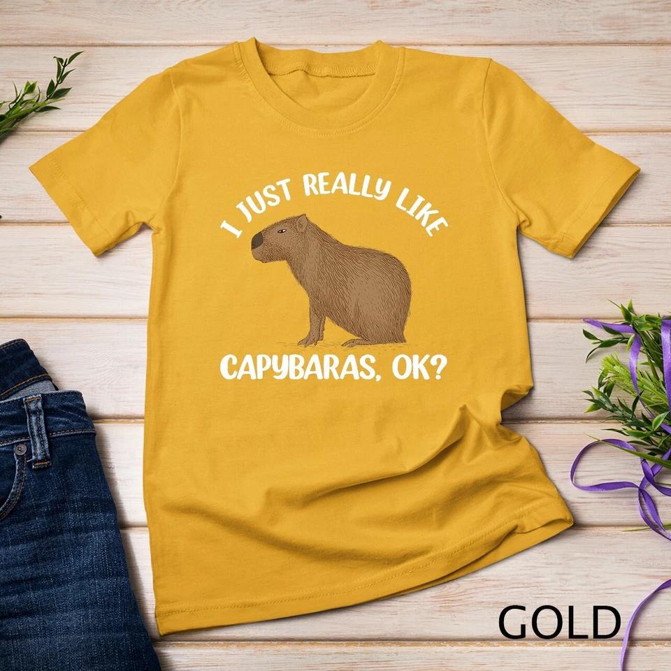Funny Capybara Art For Men Women Kids Rodent Capybara Lover Unisex T-shirt 4XL
