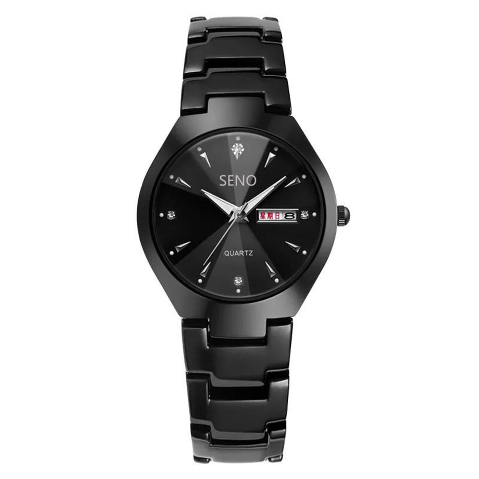 Ladies  Round Dial Diamond Inlaid Quartz Watch One Size