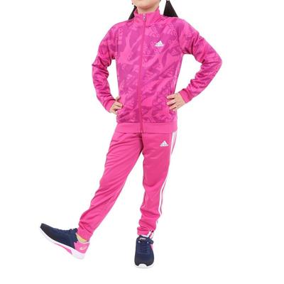 Adidas Essentials Print Tracksuit Set for Fuchsia J160 All-Over Kids, KOS14, Semi-Sid (IS2558),