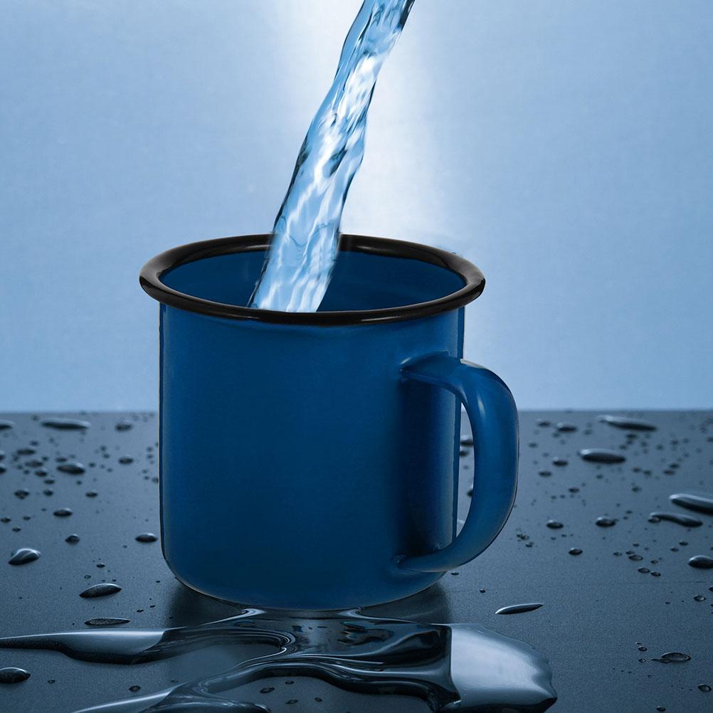 

2 шт. Металлическая винтажная питьевая чашка Офисная прозрачная кружка Стаканы Эмалированные кружки Оптом Кемпинг Кофе Чай синий