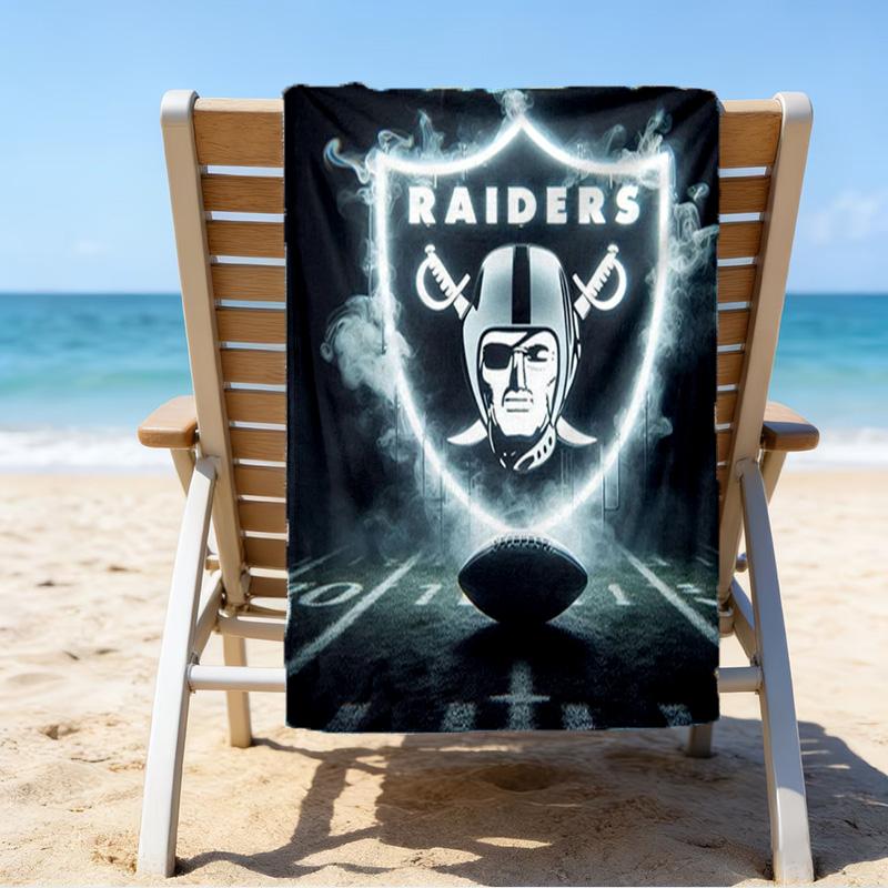 Raiders Football Legacy Bedrucktes Strandtuch, Superweiche Mikrofaser, Perfektes Geschenk Geburtstag, für Pool, Strand, Reisen, für Familie und Freunde