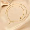 Protection Amulet Necklace Gold Plated Safety Pin Cross Blue Evil Eye Coin Charms Jewelry for Women Waterproof