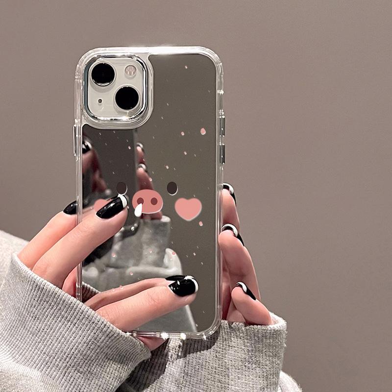 Funny Makeup Mirrors Phone Case For IPhone 17 17E 16E 15 13 11 12 14 16 Pro Max Plus Max Shockproof Bumper  Cover Capa