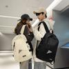 School bag new high-end backpack, large capacity for junior high and college students, simple and versatile casual travel backpack