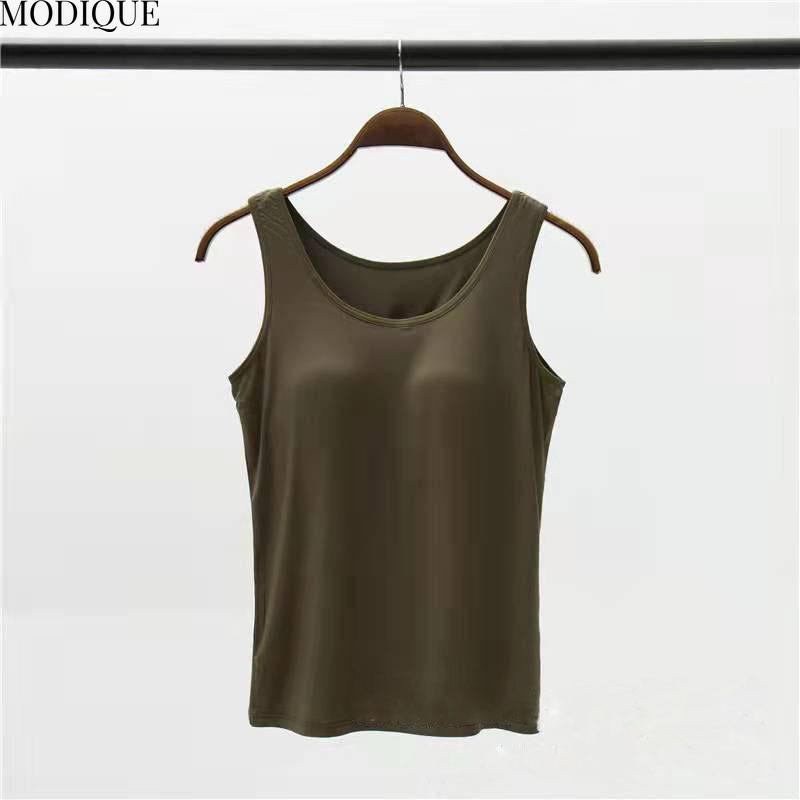 MODIQUE Maiou Casual de Damă cu Pad pentru Sân Fără Sârmă, Vestă cu Bretele, Cămașă de Bază, Mărimi Mari, Camișol, Lenjerie