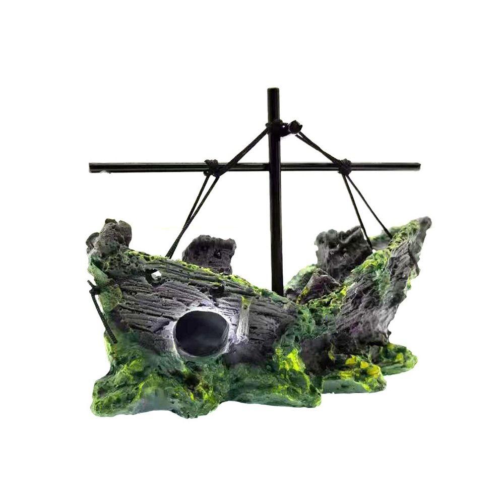 

Дерево Ландшафтные Аксессуары Украшение для Аквариума Пещера для Укрытия Рыб Корабли-Обломки Украшение для Аквариума 6