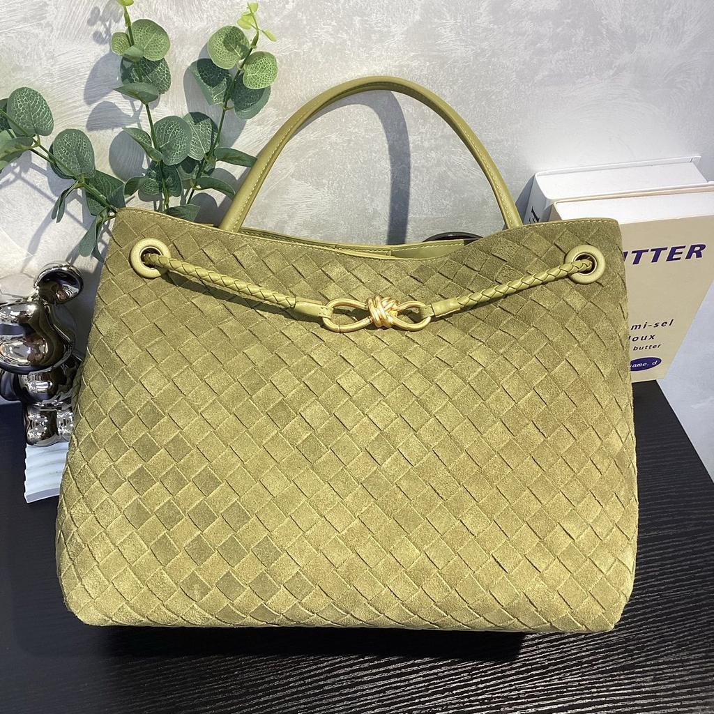 2025 New Style Genuine Leather Womens Handbag Retro Stitched Leather Handmade Tote Single Shoulder Bag Cross-Border Bulk
