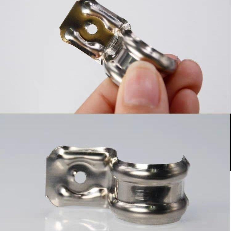 Stainless Steel Double Rib Saddle Clamp P-Type Pipe Clip for Wire and Water Pipe Fixing
