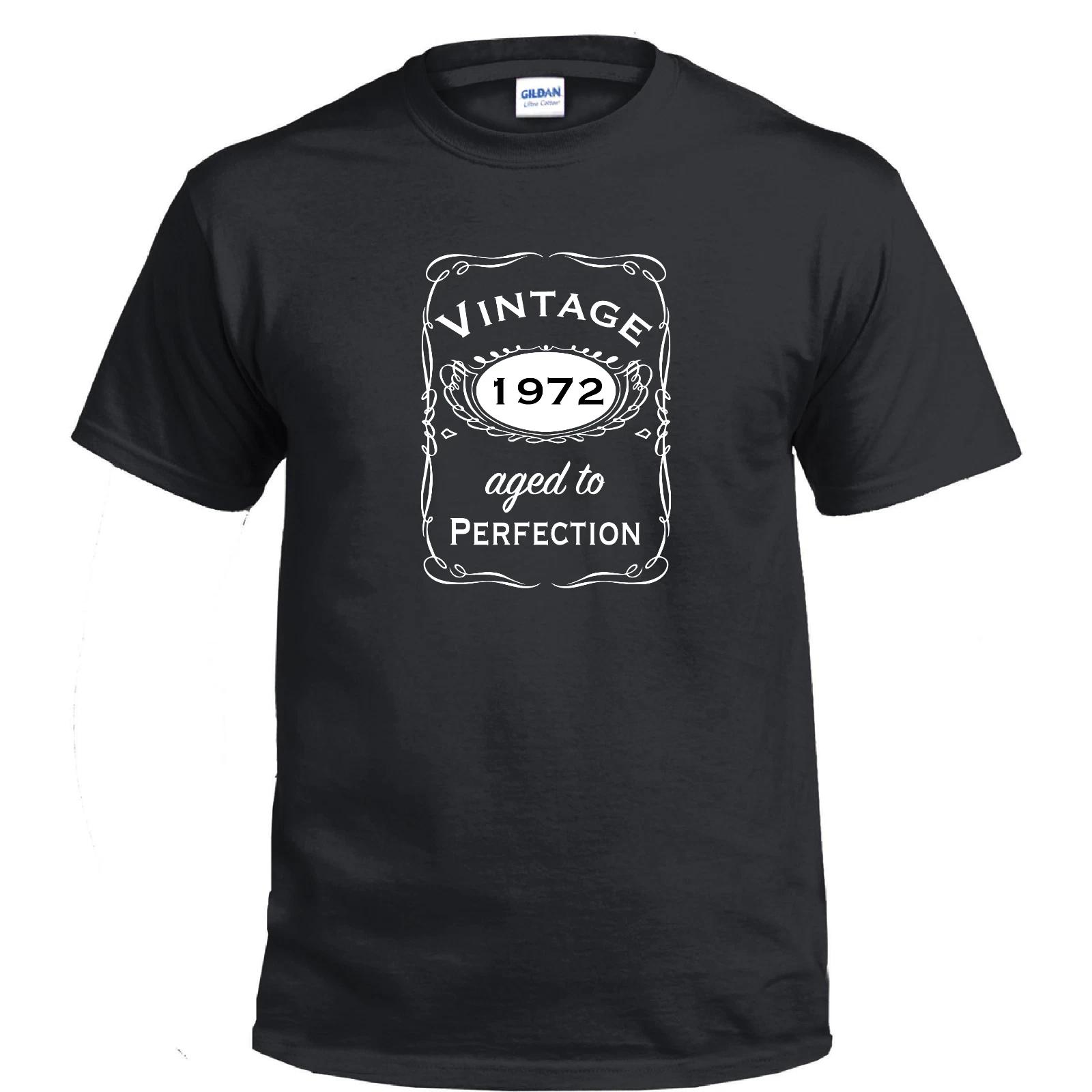 

Vintage Aged To Perfection 1972 70s Birthday Gift Whiskey Gift Cotton T-Shirt 2XL