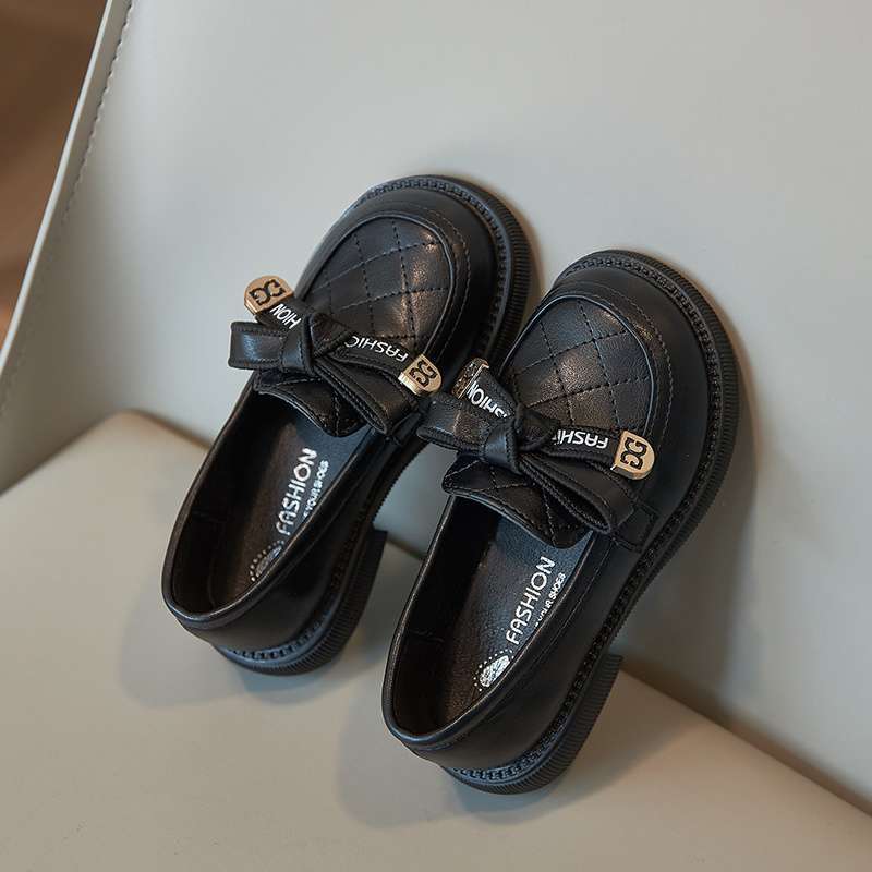 Girls small leather shoes 2025 spring and autumn new children's shoes little girl princess shoes Doudou shoes single shoes baby shoes trend