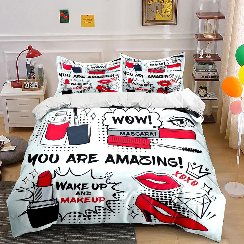 "Vibrant Glam Pop Art" Bedding sets Duvet covers Pillowcases(1* Duvet Cover 2* Pillowcases without duvet insert)