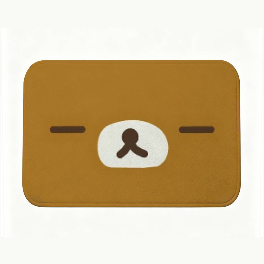 So Lovely R-Rilakkuma-S bear Anti‑Slip Floor Mat Short Plush Rug mat Soft Comfortable Machine Washable Home Decor