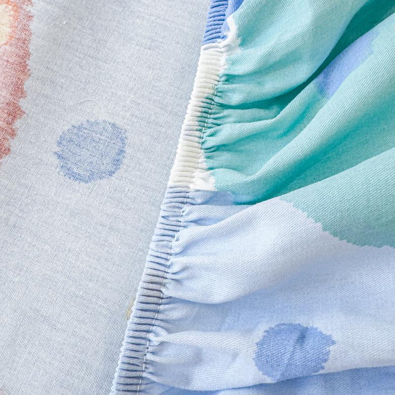 100% Cotton Fitted Sheet Soft Bed Cover Skin-friendly Bedsheets Home Mattress Cover Elastic Bed Linen Lençol (No Pillowcase)
