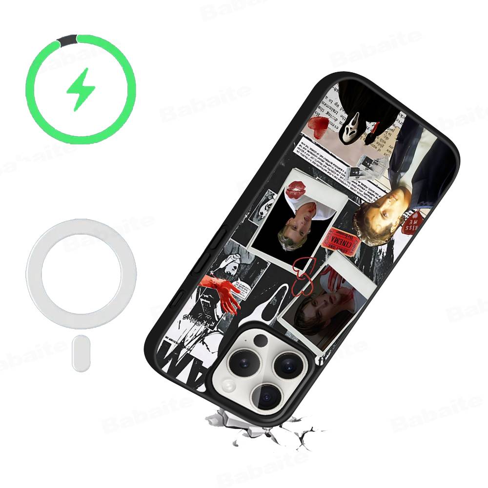 Horor S-scream Dead Phone Case For IPhone 16 15 14 13 12 11 17 Pro Max Plus Magnetic Wireless Cover