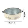 Round Barbecue Stove with Steel Grill Rack Portable Barbecue Grill Round Non-stick Barbecue Rack for Home Outdoor Camping