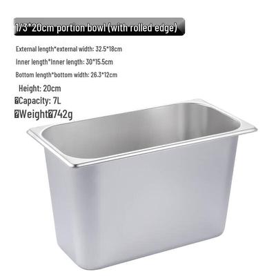 Youxia 304 Stainless Steel Rectangular Food Pan with Lid