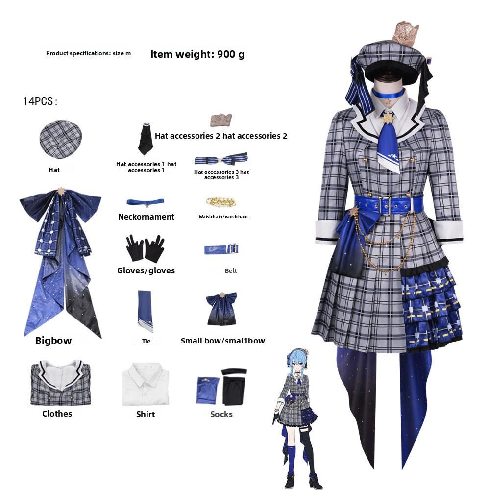 Hosimati Suisei Cosplay Costume With Polyester Spandex Fabric For Anime Role Play