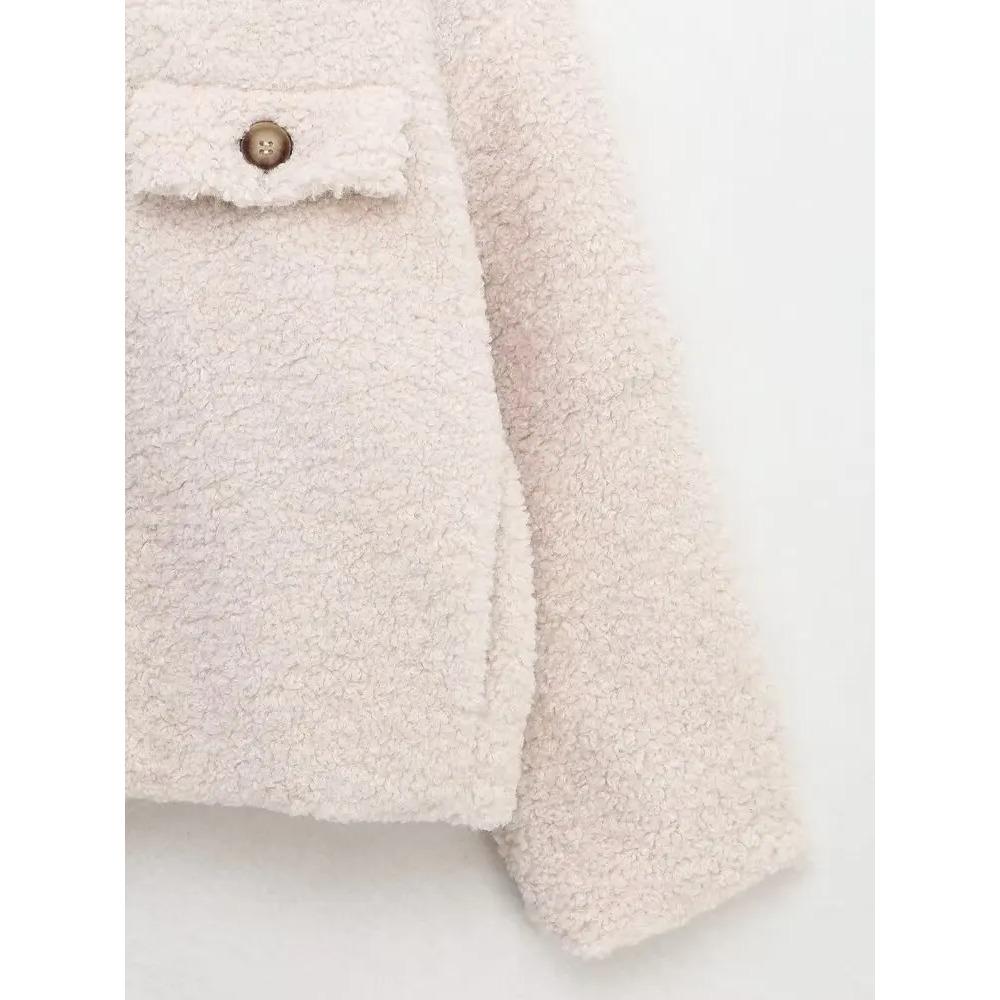 Autumn and Winter Fashion Loose Holiday Style Lapel Button Cardigan Wool Cake New Solid Color Everything Long Sleeve Coat